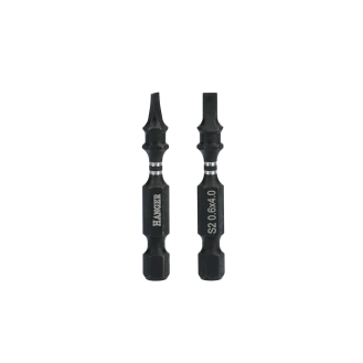 2 embouts impact 1/4'' plat 55 mm longueur 50 mm - HANGER - 134058-Lire la description