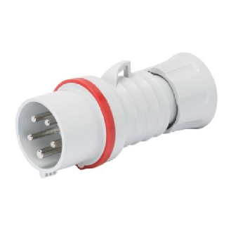 Fiche mobile droite IEC 309 HP IP44/IP54 3P+N+T 32A 380 - 415V Rouge  - GW60020FH-Leggi tutto