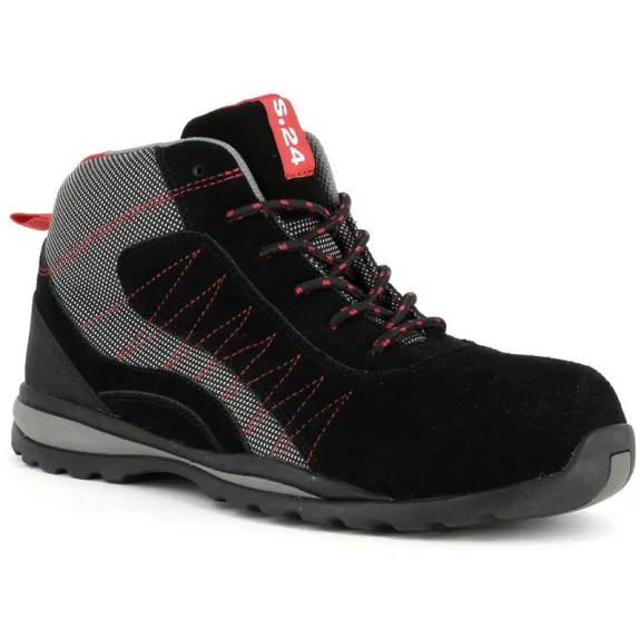 Chaussure de sécurité haute S1P HRO HI CI SRA MOUVEMENT noir/gris P40 - S24 - LEVANT-40 Chaussure de sécurité haute S1P HRO HI CI SRA MOUVEMENT noir/gris P40 - S24 - LEVANT-40-Lire la description