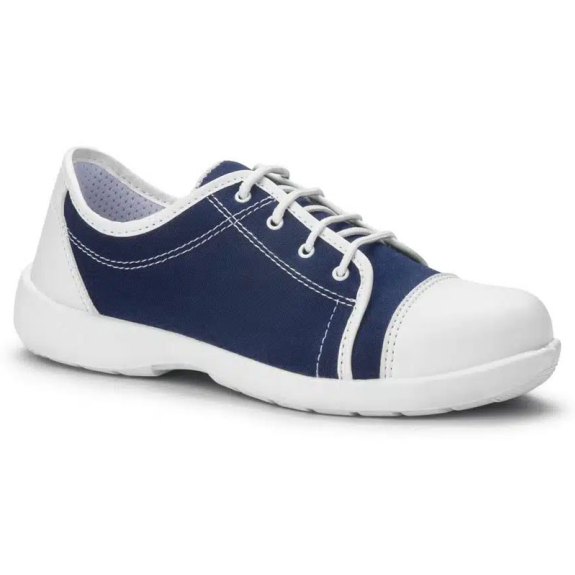 Chaussure de sécurité basse S1P SRC FASHION pour femme blanc/bleu marine P41 - S24 - LOANE-MARINE-41 Chaussure de sécurité basse S1P SRC FASHION pour femme blanc/bleu marine P41 - S24 - LOANE-MARINE-41-Lire la description