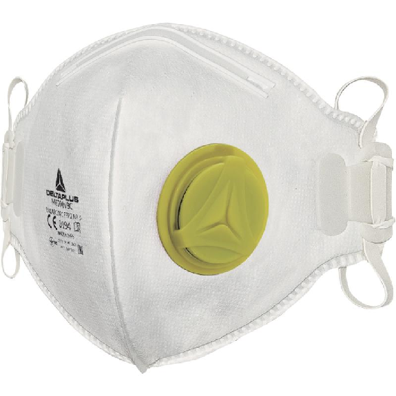 Masque respiratoire pliable jetable FFP2+valve - DELTA PLUS - M1200VPC-Lire la description
