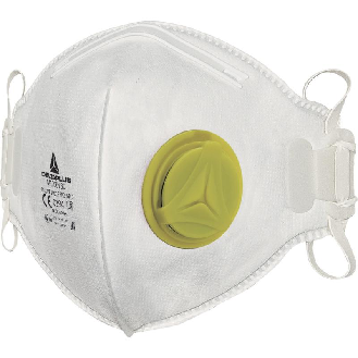 Masque respiratoire pliable jetable FFP2+valve - DELTA PLUS - M1200VPC-Lire la description