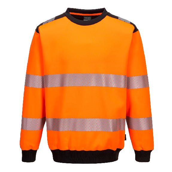 Portwest - Sweat-shirt  manches longues à col rond haute visibilité PW3-Lire la description
