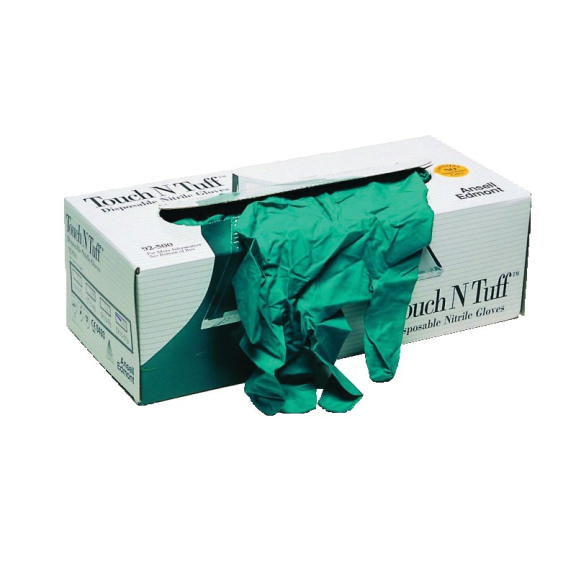 Boîte de 100 gants jetables nitriles jetables Touch N TUFF vert TL/9 - - 92500T9 Boîte de 100 gants jetables nitriles jetables Touch N TUFF vert TL/9 - - 92500T9-Lire la description