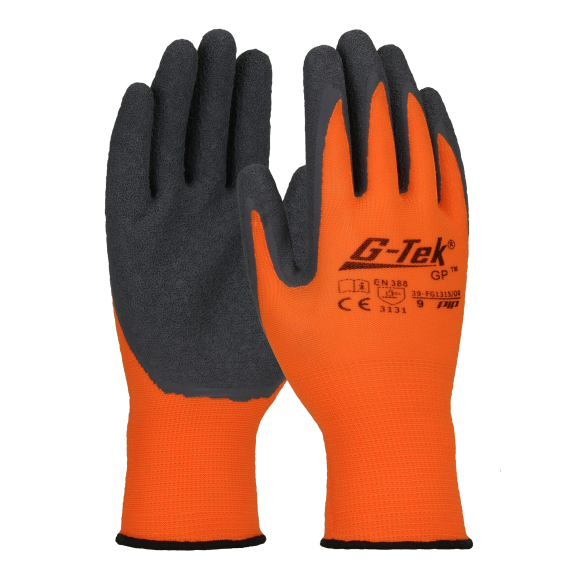 Gants haute visibilité G-Tek® enduit latex crêpé orange fluo/gris T9 - 39-FG1315-ON-9 Gants haute visibilité G-Tek® enduit latex crêpé orange fluo/gris T9 - 39-FG1315-ON-9-Lire la description