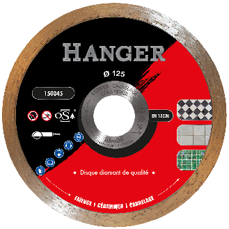 Disque diamant 125 mm pour carrelage/céramique segment 7 mm  - 150045-Leggi tutto