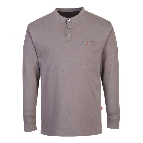 Portwest - Sweat-shirt Homme anti-feu avec col boutonné-Lire la description