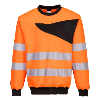 Portwest - Sweat-shirt manches longues haute-visibilité à col rond PW2-Lire la description