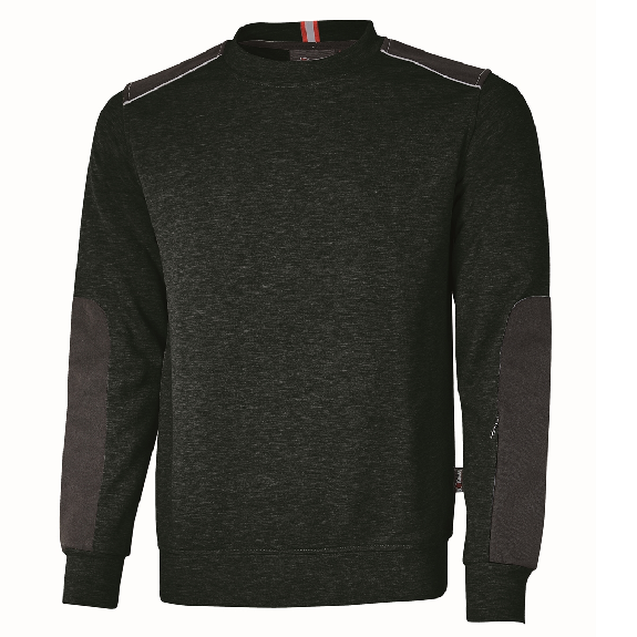U-Power - Sweat-shirt col rond noir brossé RYKE U-Power - Sweat-shirt col rond noir brossé RYKE-Lire la description