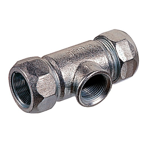 Raccord té égal avec piquage femelle DN20 3/4'' O - 01.150.04.02 Raccord té égal avec piquage femelle DN20 3/4'' O - 01.150.04.02-Lire la description