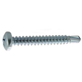 Vis auto-perceuse à tête cylindrique crantée Phillips zinguée DIN 7504-N 6.3X19 boîte de 500 - 15163019-Lire la description
