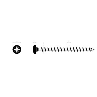 Vis bois à tête cylindrique Pozidrive2 acier zingué 5X70 boîte de 250 - 11150070-Leggi tutto
