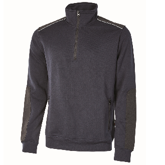 U-Power - Sweat-shirt bleu foncé semi zippé CUSHY-Lire la description