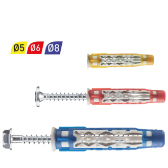Bidon de 500 chevilles bi-matière COLORTECH 6x35 sans vis  - 569248-Leggi tutto