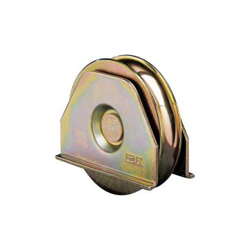 Roue à platine externe gorge V 100mm charge de 200kg  - 330V-100-Leggi tutto