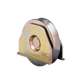 Roue à platine externe gorge V 100mm charge de 200kg  - 330V-100-Leggi tutto