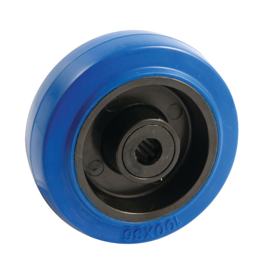 Roue non tachante bleue 125mm  - 207358A-Lire la description