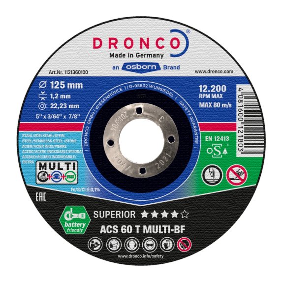 ACS60TMulti125 - Disco de corte metal  ACS 60 / ACS 46 T Multi Special, 125 x 1,2mm-Leer más