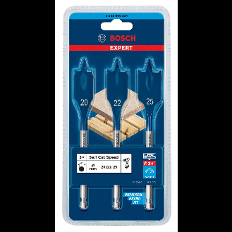 Blister 3 mèches plates SelfCut Speed 20 - 25 mm  EXPERT - 2608900331-Leer más