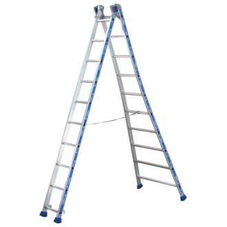 Échelle transformable 2 plans Platinium aluminium 4.88 ml-Lire la description