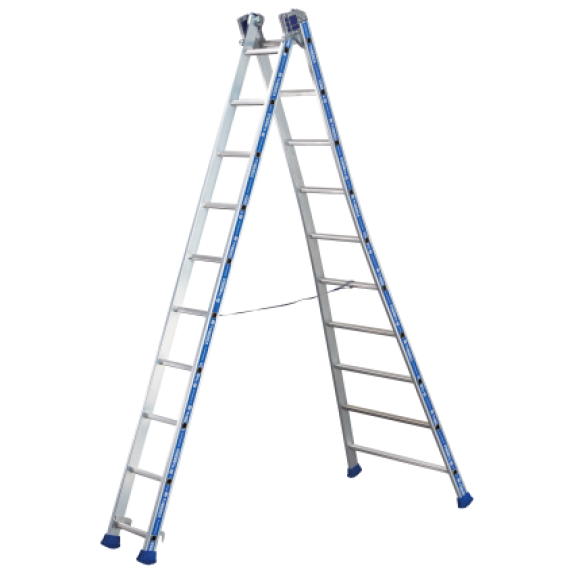 Échelle transformable 2 plans Platinium aluminium 4.88 ml Échelle transformable 2 plans Platinium aluminium 4.88 ml-Lire la description
