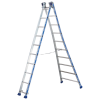 Échelle transformable 2 plans Platinium aluminium 4.88 ml
