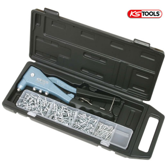 Coffret de pince à rivets + assortiment de rivets KSTOOLS-Lire la description