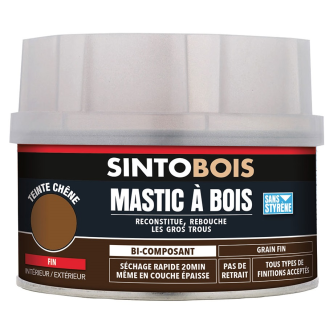 Mastic à bois SINTOBOIS fin sapin 570g - SINTO - 33881-Lire la description
