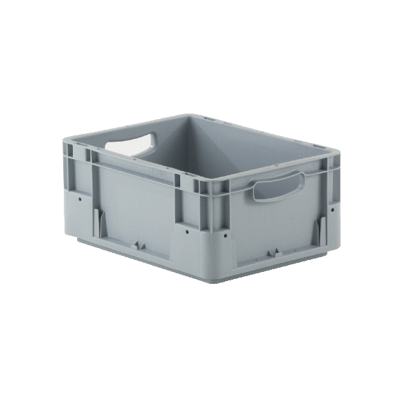 Bac gerbable norme europe poignées ouvertes gris 15L - 40 x 30 x 18cm-Lire la description