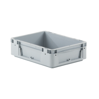 Bac gerbable norme europe poignées fermées gris 10L - 40 x 30 x 12cm-Lire la description