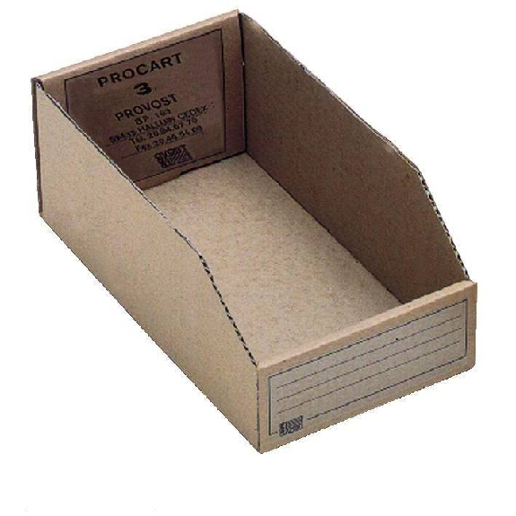 Bac carton standard H11.5 x l16x P30 cm Bac carton standard H11.5 x l16x P30 cm-Lire la description