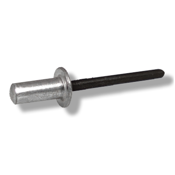Rivet Etanche Aluminium Tige Inox Tête Plate 4.8X21-Lire la description