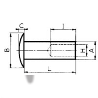 Rivet Foré Inox 304Cu 11P Magnariv 3X6-Lire la description