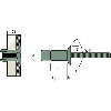 Rivet Monobolt Aluminium Tête Fraisée 6.4X17