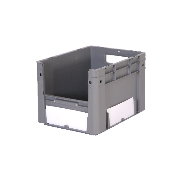 Bac gerbable à ouverture frontale qualité alimentaire gris 24L - 40 x 30 x 27cm-Lire la description