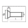 Rivet a frapper Aluminium Tête Fraisée 90° 2X04
