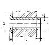 Rivet Creux Laiton Forme B 6X0.5X10