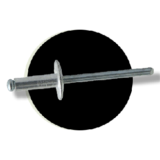 Rivet Aluminium Tige Acier Tête Extra-Large 4X8 Noir-Lire la description