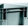 Bac gerbable norme europe poignées ouvertes gris 132L - 80 x 60 x 32cm
