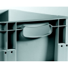 Bac gerbable norme europe poignées ouvertes gris 132L - 80 x 60 x 32cm