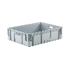 Bac gerbable norme europe poignées ouvertes gris 90L - 80 x 60 x 22cm