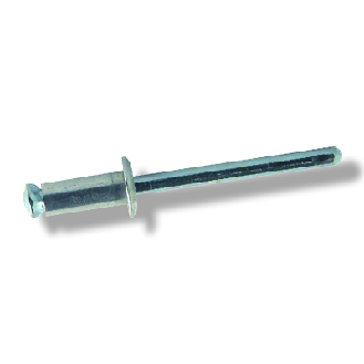 Rivet Eclaté Aluminium Tige Acier Tête Plate 4.8X18-Lire la description