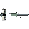 Rivet Etanche Aluminium Tige Acier Tête Fraisée 3.2X7