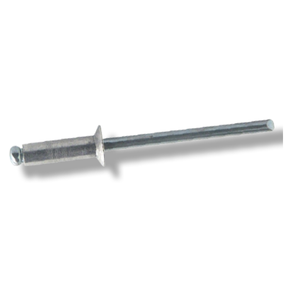 Rivet Aluminium Tige Acier Tête Fraisée 4X10-Lire la description