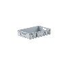 Bac gerbable norme europe poignées ouvertes gris 20L - 60 x 40 x 12cm