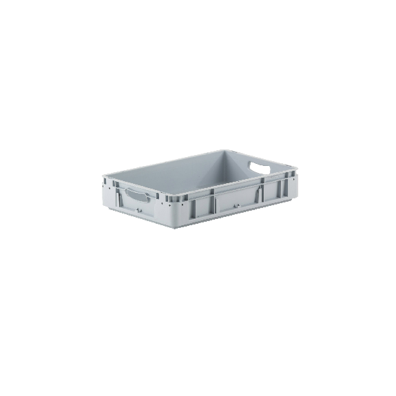 Bac gerbable norme europe poignées ouvertes gris 20L - 60 x 40 x 12cm-Lire la description
