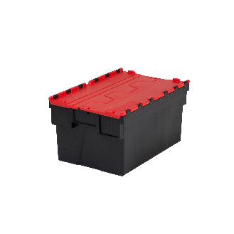 Bac navette gerbable et emboîtable rouge 63L - 60 x 40 x 36,5cm PROVOST-Lire la description