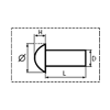 Rivet a frapper Aluminium Tête Ronde 2X5 NFE 27153