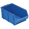 Lot de 12 bacs à bec gerbables bleus 35,5 x 21 x 16cm x12