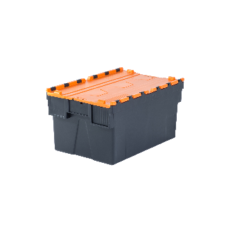 Bac navette gerbable et emboîtable orange 52L - 60 x 40 x 31cm PROVOST-Lire la description
